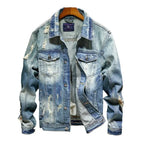 Classic Washed Denim Jacket – Timeless Travel Essential - HOTRAVEL™