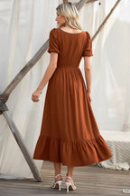 Back view of maxi dress