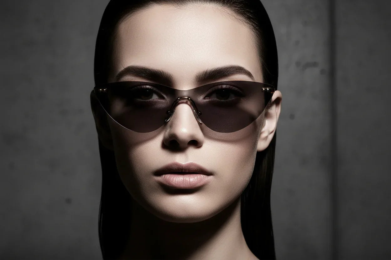 Close-up model portrait with sunglasses