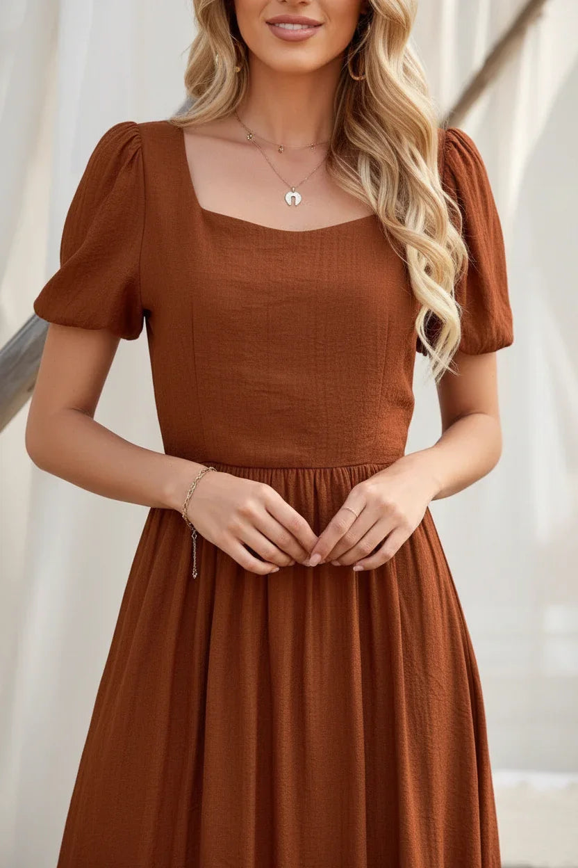 Dress detail and neckline