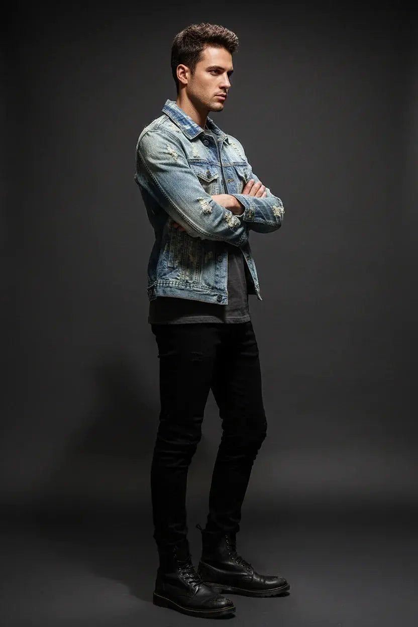 Side profile with arms crossed